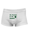 St Patrick is my Homie Mens Cotton Trunk Underwear-Men's Trunk Underwear-NDS Wear-White-Small-Davson Sales