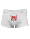 Geometric Kitty Red Mens Cotton Trunk Underwear-Men's Trunk Underwear-NDS Wear-White-Small-Davson Sales