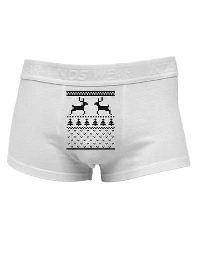 Ugly Christmas Sweater Reindeer Pattern Mens Cotton Trunk Underwear-Men's Trunk Underwear-TooLoud-White-Small-Davson Sales