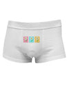 Pretty Daisies Watercolor Mens Cotton Trunk Underwear-Men's Trunk Underwear-NDS Wear-White-Small-Davson Sales
