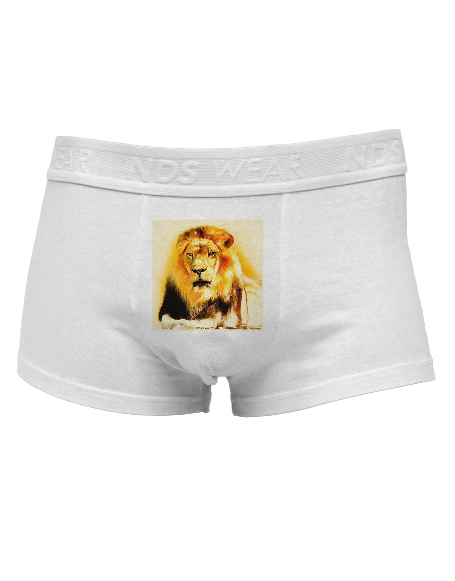 Lion Watercolor 4 Mens Cotton Trunk Underwear-Men's Trunk Underwear-NDS Wear-White-Small-Davson Sales