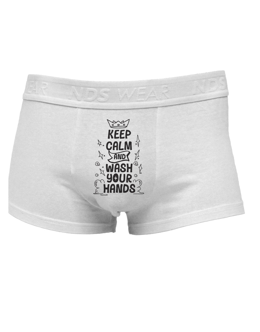 Keep Calm and Wash Your Hands Mens Cotton Trunk Underwear White XL Too
