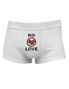 No Love Symbol with Text Mens Cotton Trunk Underwear-Men's Trunk Underwear-NDS Wear-White-Small-Davson Sales