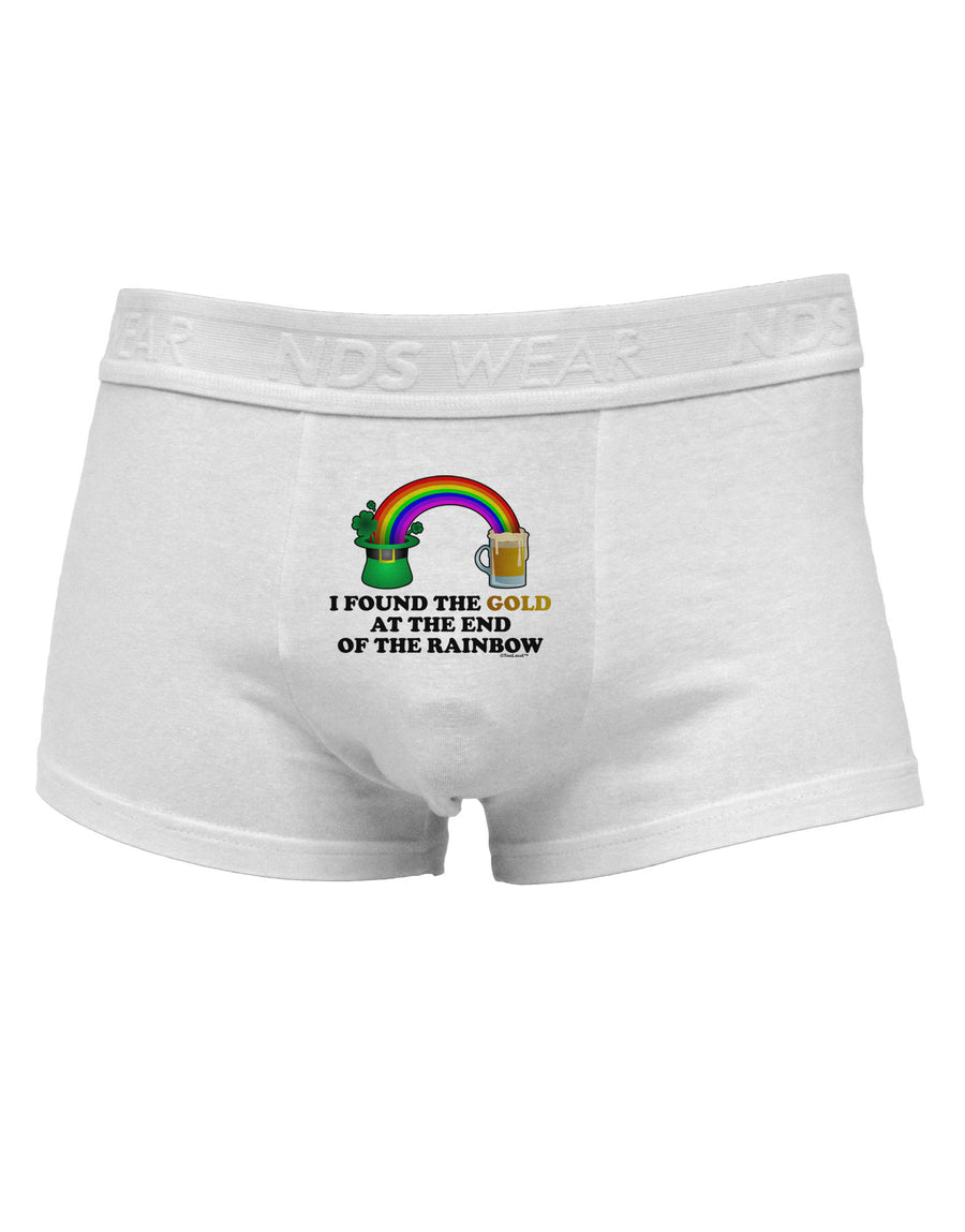 End Of The Rainbow Text Mens Cotton Trunk Underwear-Men's Trunk Underwear-NDS Wear-White-Small-Davson Sales