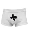 Texas State Y'all Design with Flag Heart Mens Cotton Trunk Underwear by TooLoud-Men's Trunk Underwear-TooLoud-White-Small-Davson Sales