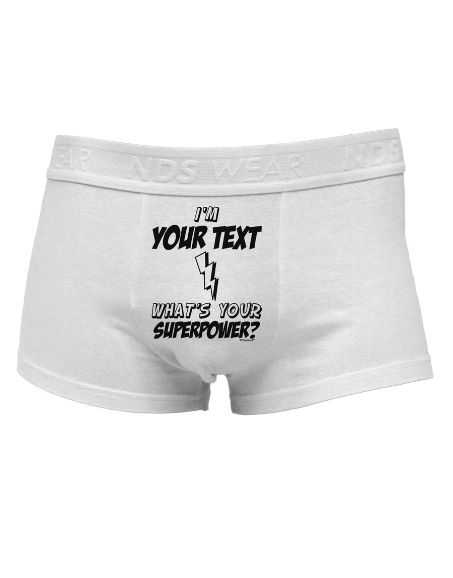 Personalized I'm -Customizable- What's Your Superpower Mens Cotton Trunk Underwear-Men's Trunk Underwear-NDS Wear-White-Small-Davson Sales