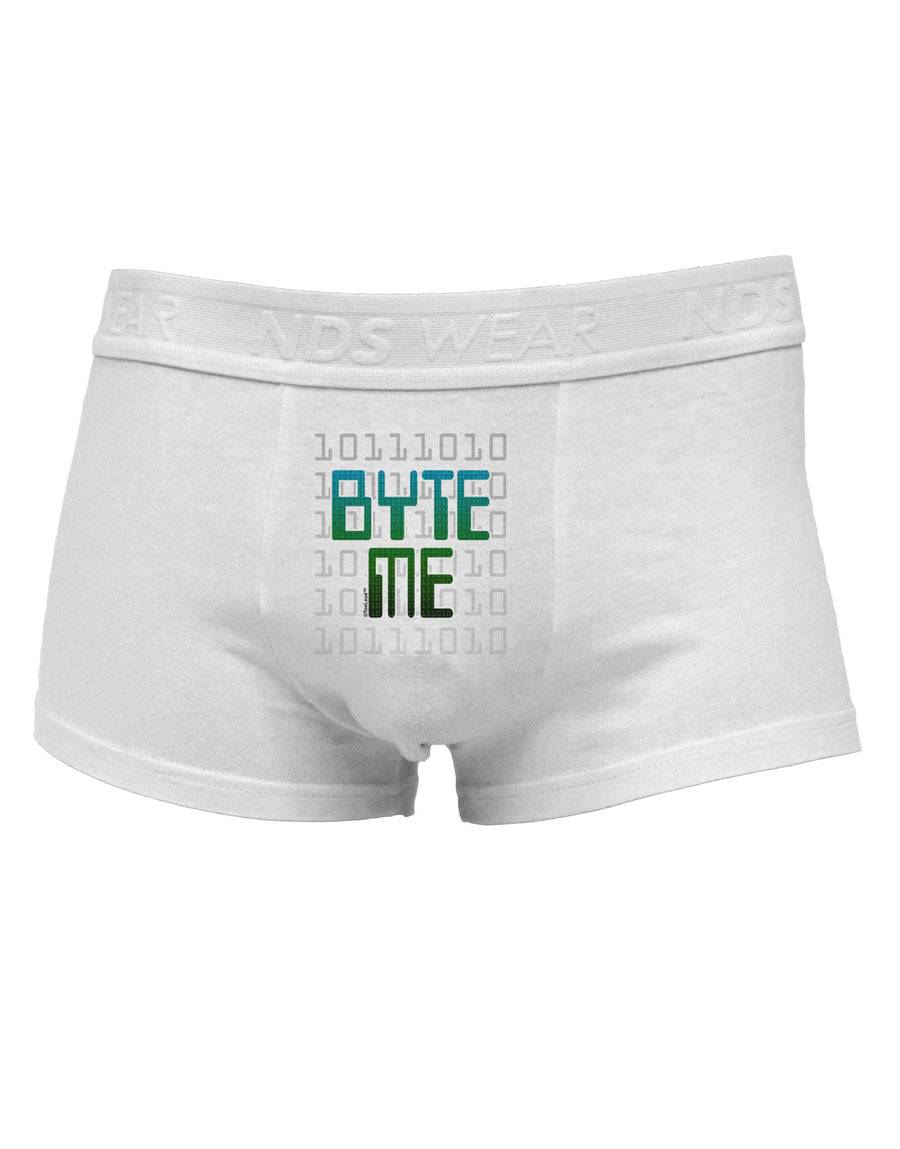 Byte Me Mens Cotton Trunk Underwear-Men's Trunk Underwear-NDS Wear-White-Small-Davson Sales