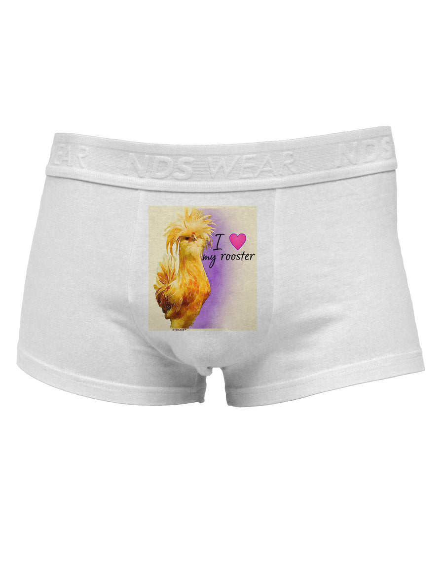 I Heart My Rooster Mens Cotton Trunk Underwear-Men's Trunk Underwear-NDS Wear-White-Small-Davson Sales