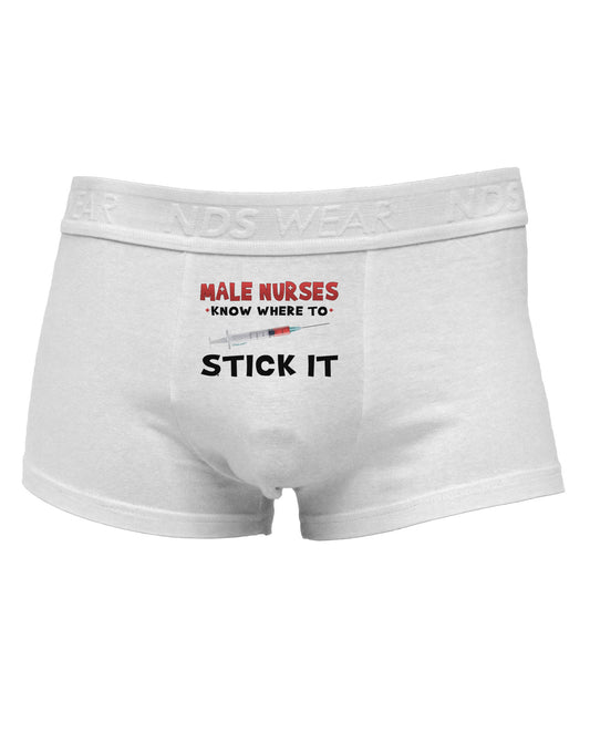 Male Nurses - Stick It Mens Cotton Trunk Underwear-Men's Trunk Underwear-NDS Wear-White-Small-Davson Sales