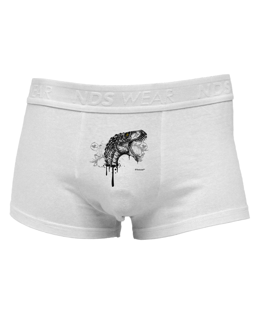 Artistic Ink Style Dinosaur Head Design Mens Cotton Trunk Underwear by TooLoud-Men's Trunk Underwear-NDS Wear-White-Small-Davson Sales