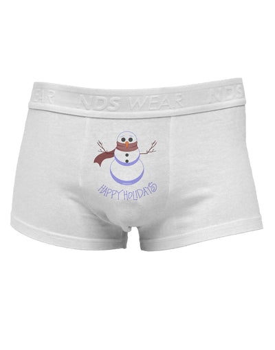 Snowman - Happy Holidays Mens Cotton Trunk Underwear-Men's Trunk Underwear-TooLoud-White-Small-Davson Sales