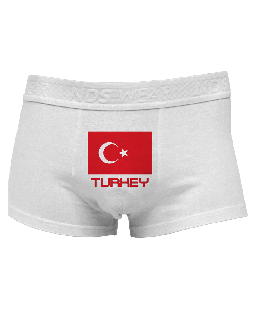 Turkey Flag with Text Mens Cotton Trunk Underwear by TooLoud-Men's Trunk Underwear-NDS Wear-White-Small-Davson Sales