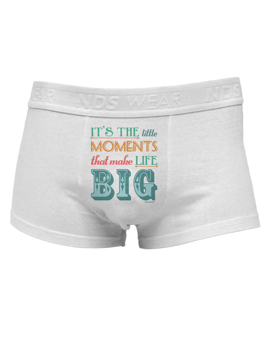 It’s the Little Moments that Make Life Big - Color Mens Cotton Trunk Underwear-Men's Trunk Underwear-NDS Wear-White-Small-Davson Sales