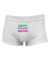 Happy Easter Decorated Eggs Mens Cotton Trunk Underwear-Men's Trunk Underwear-NDS Wear-White-Small-Davson Sales