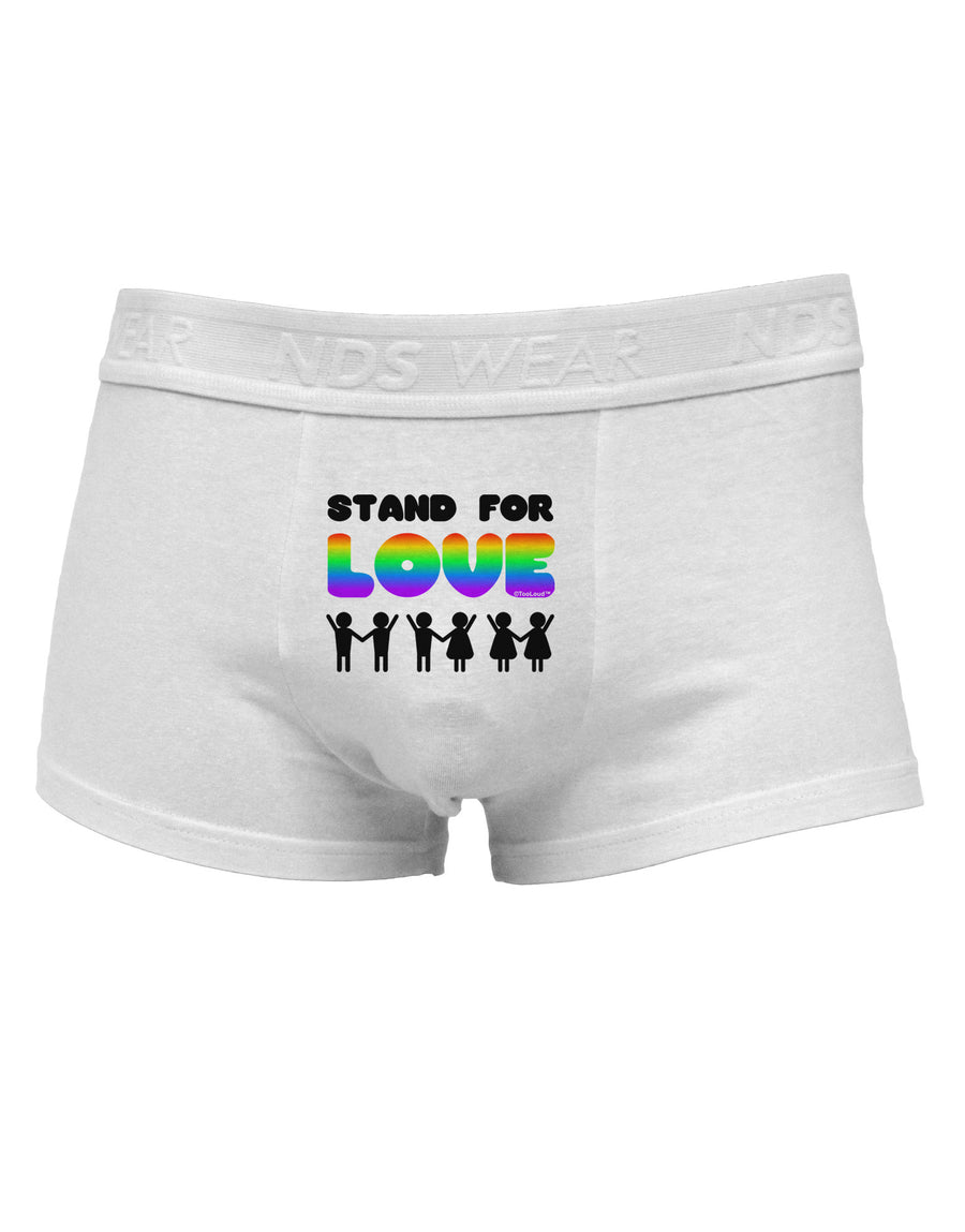 Stand For Love Rainbow Mens Cotton Trunk Underwear-Men's Trunk Underwear-NDS Wear-White-Small-Davson Sales