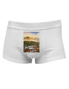 Nature Photography - Mountain Glow Mens Cotton Trunk Underwear by NDS Wear-Men's Trunk Underwear-NDS Wear-White-Small-Davson Sales