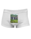 Beautiful Cliffs Nature Mens Cotton Trunk Underwear by NDS Wear-Men's Trunk Underwear-NDS Wear-White-Small-Davson Sales