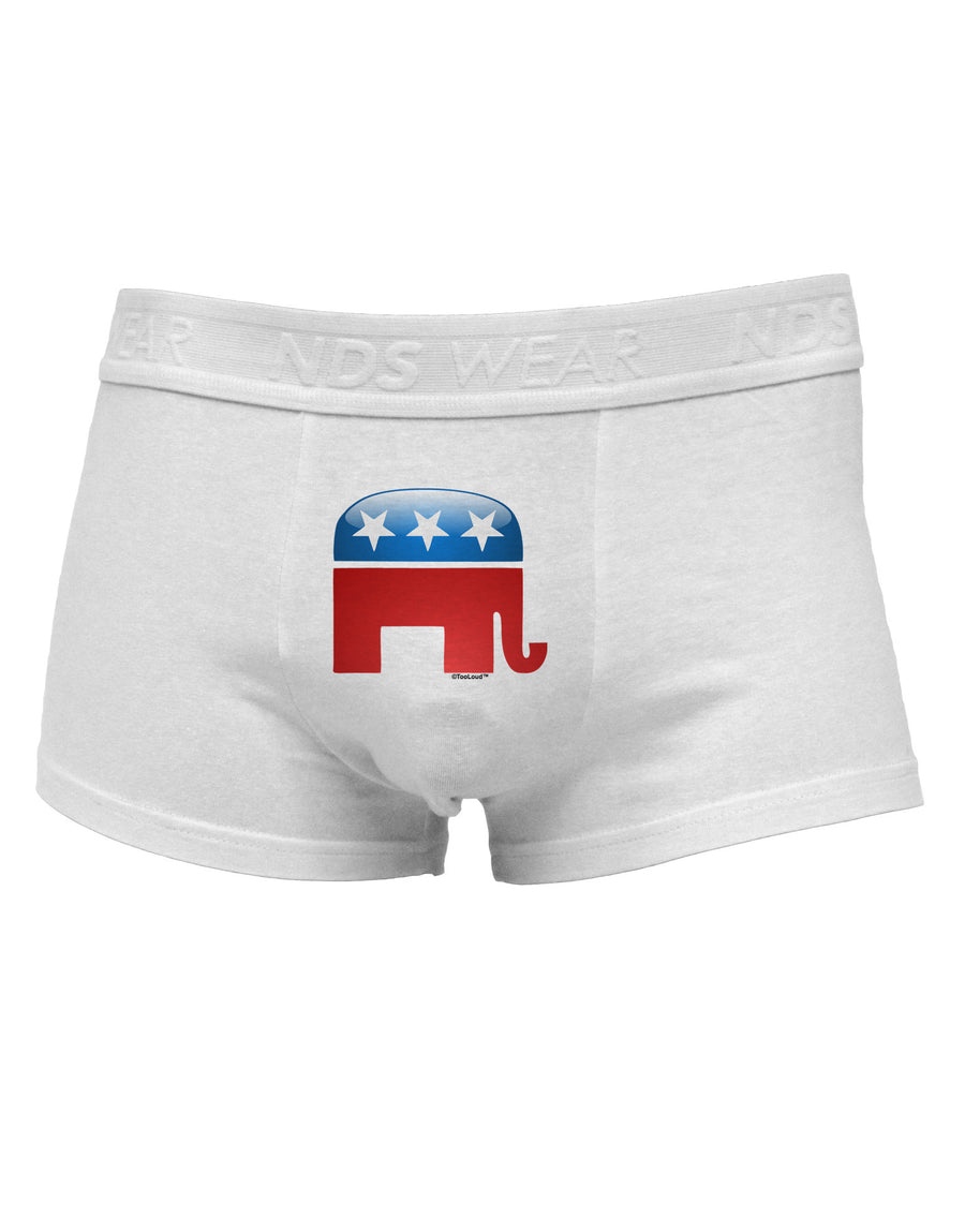Republican Bubble Symbol Mens Cotton Trunk Underwear-Men's Trunk Underwear-NDS Wear-White-Small-Davson Sales