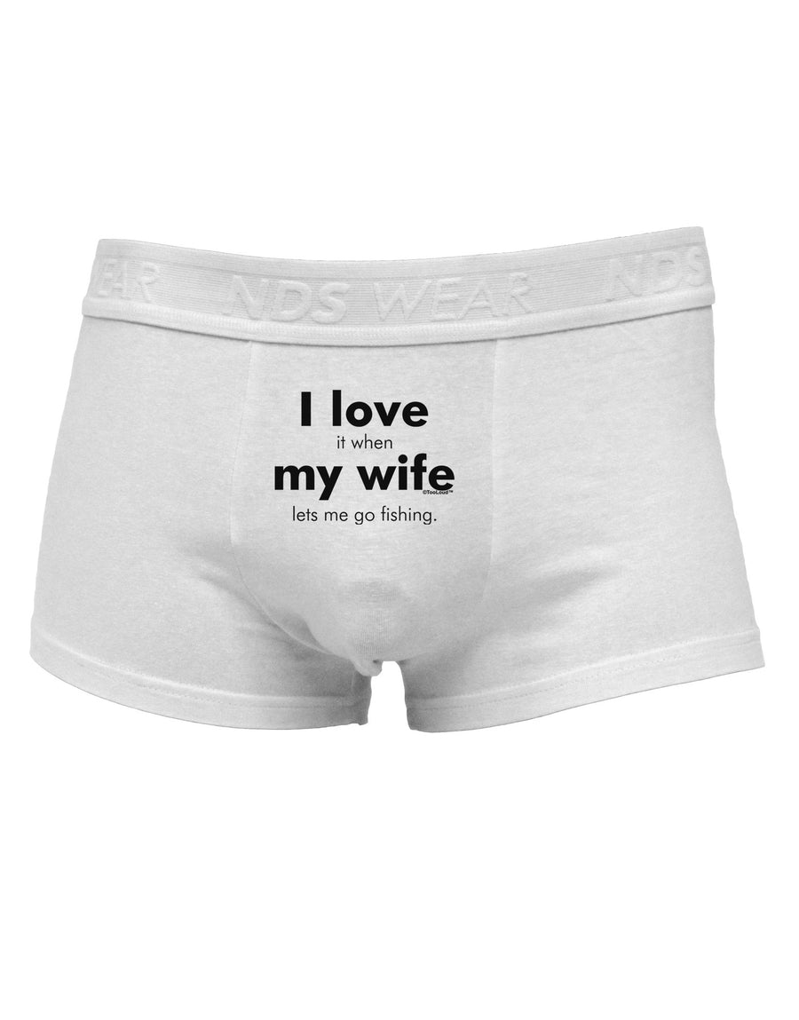 I Love My Wife - Fishing Mens Cotton Trunk Underwear-Men's Trunk Underwear-NDS Wear-White-Small-Davson Sales