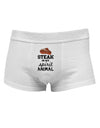 Steak Is My Spirit Animal Mens Cotton Trunk Underwear-Men's Trunk Underwear-NDS Wear-White-Small-Davson Sales