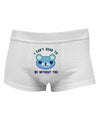 I Can't Bear to be Without You Blue Mens Cotton Trunk Underwear by NDS Wear-Men's Trunk Underwear-NDS Wear-White-Small-Davson Sales