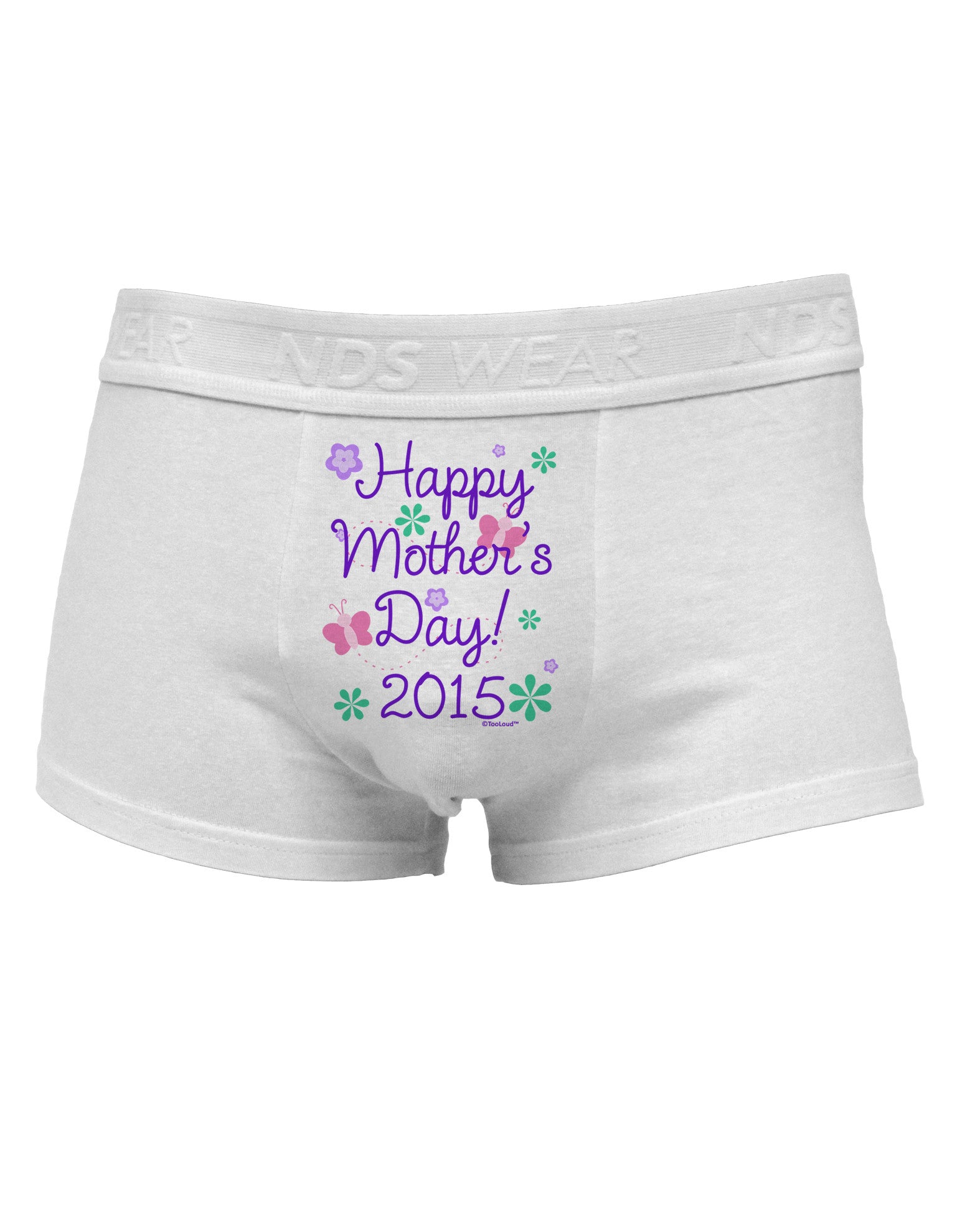Happy Mother's Day (CURRENT YEAR) Mens Cotton Trunk Underwear by TooLoud-Men's Trunk Underwear-NDS Wear-White-Small-Davson Sales