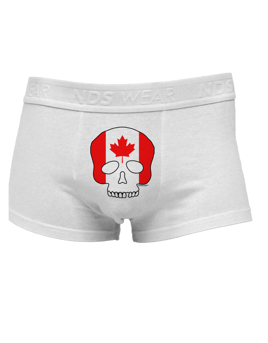 Skull Flag Canada Mens Cotton Trunk Underwear-Men's Trunk Underwear-NDS Wear-White-Small-Davson Sales