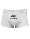 Love - Try Not To Breathe Mens Cotton Trunk Underwear-Men's Trunk Underwear-NDS Wear-White-Small-Davson Sales