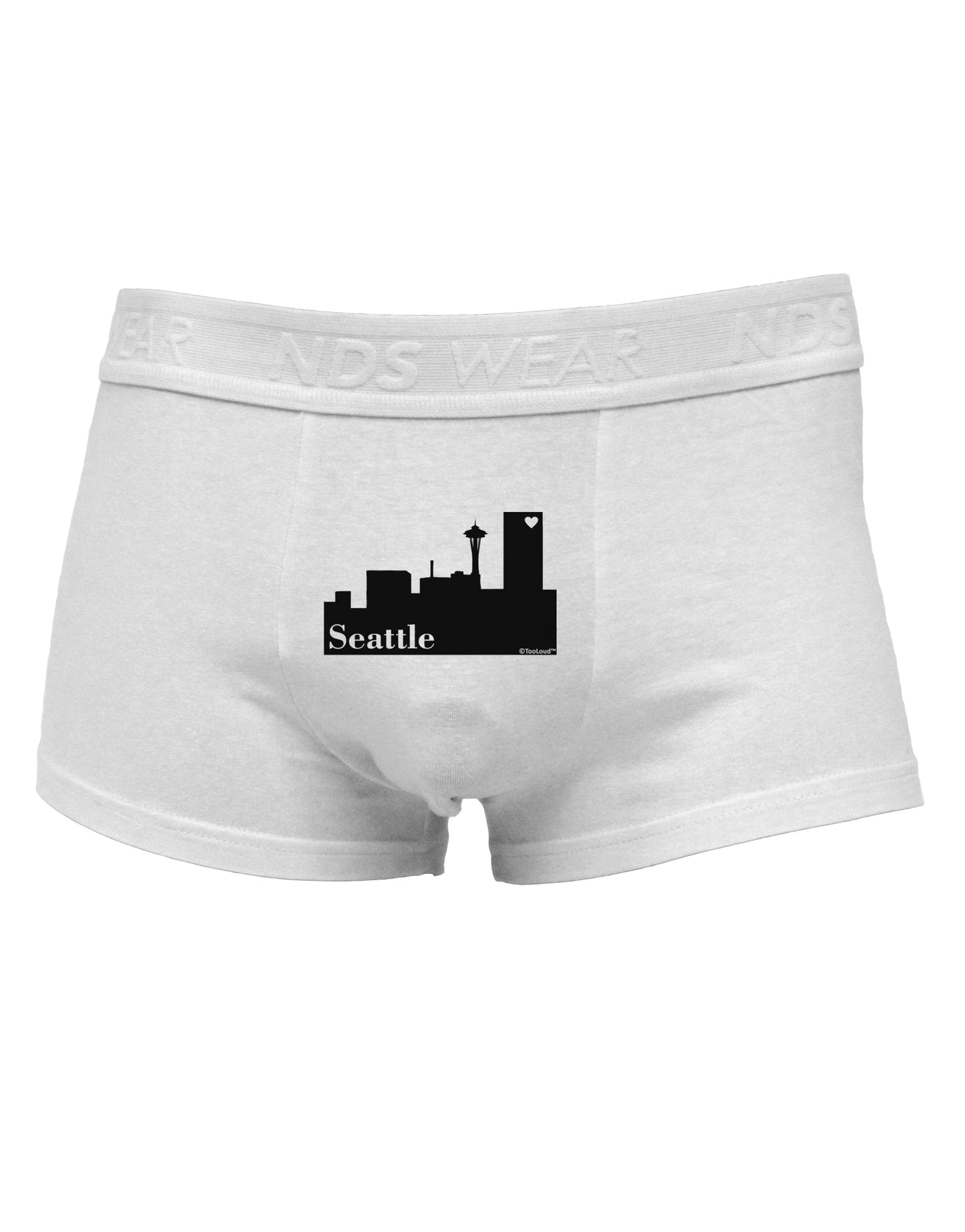 Seattle Skyline with Space Needle Mens Cotton Trunk Underwear by TooLoud-Men's Trunk Underwear-TooLoud-White-Small-Davson Sales