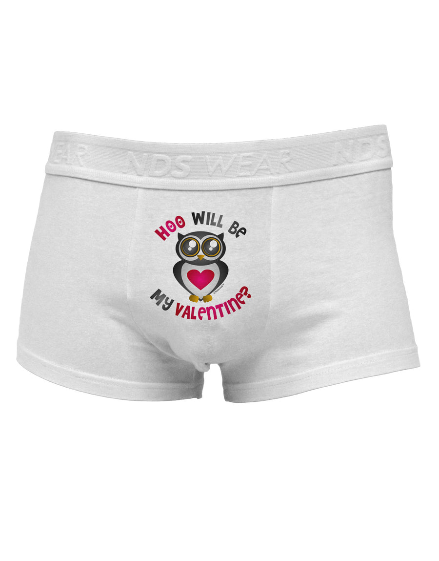 Hoo Will Be My Valentine Mens Cotton Trunk Underwear-Men's Trunk Underwear-NDS Wear-White-Small-Davson Sales