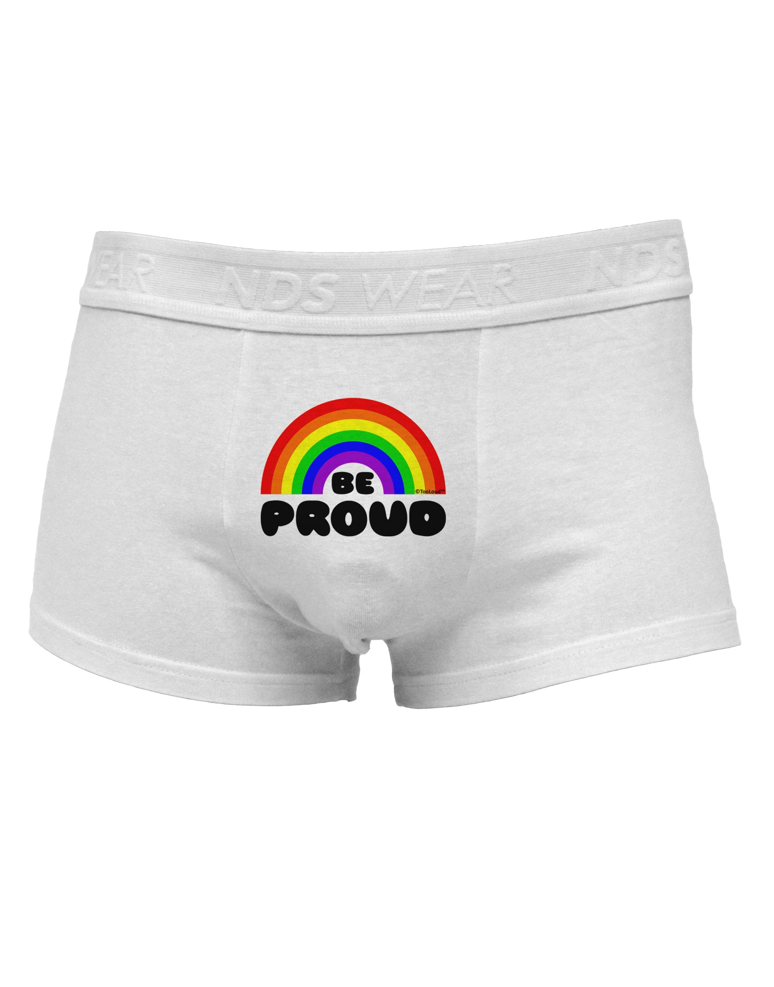 Rainbow - Be Proud Gay Pride Mens Cotton Trunk Underwear by TooLoud