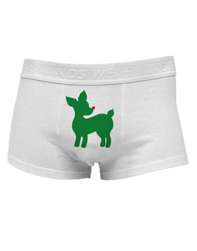 Cute Red and Green Rudolph - Christmas Mens Cotton Trunk Underwear by TooLoud-Men's Trunk Underwear-NDS Wear-White-Small-Davson Sales