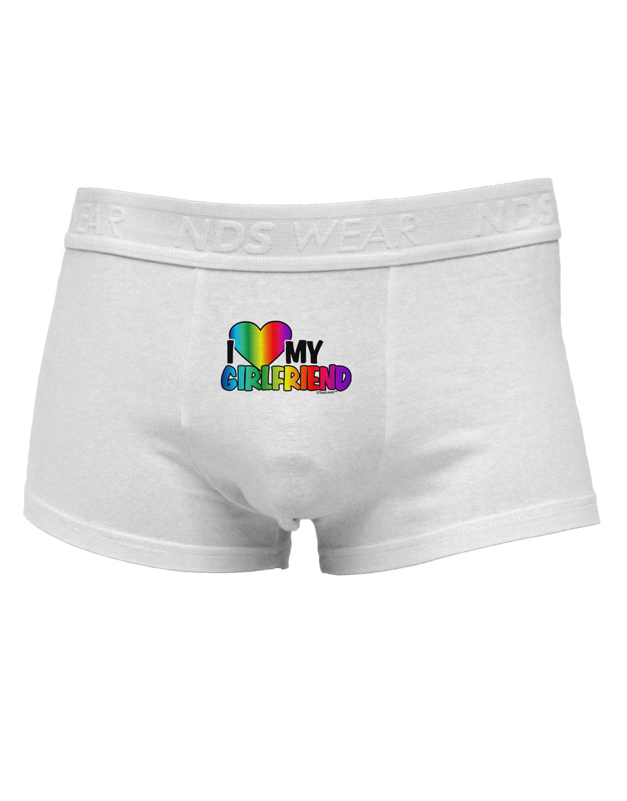 I Heart My Girlfriend - Rainbow Mens Cotton Trunk Underwear-Men's Trunk Underwear-NDS Wear-White-Small-Davson Sales