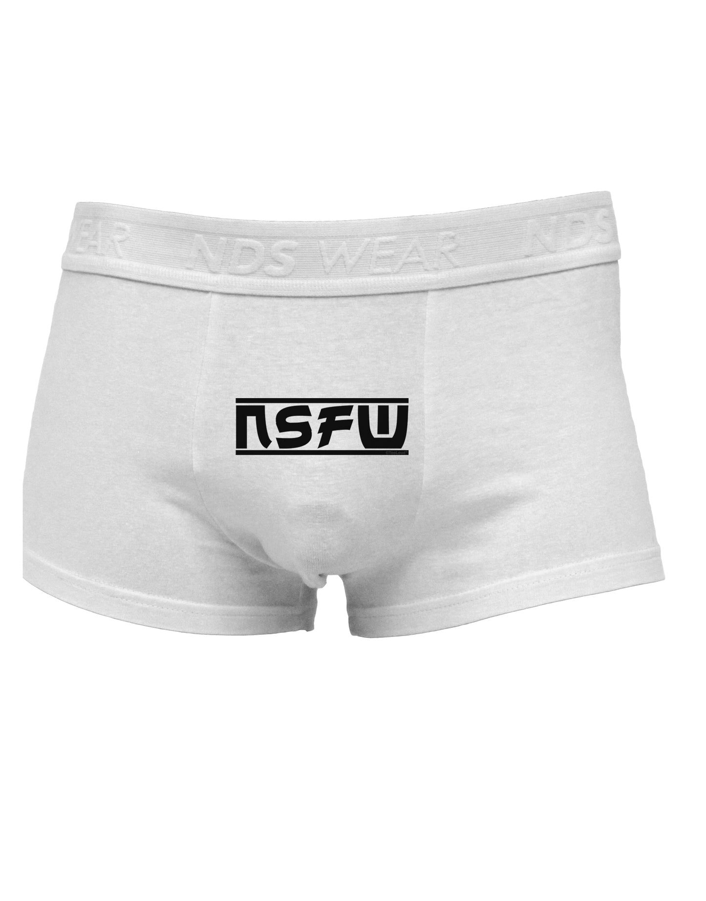 NSFW Not Safe For Work Mens Cotton Trunk Underwear by TooLoud-Men's Trunk Underwear-NDS Wear-White-Small-Davson Sales