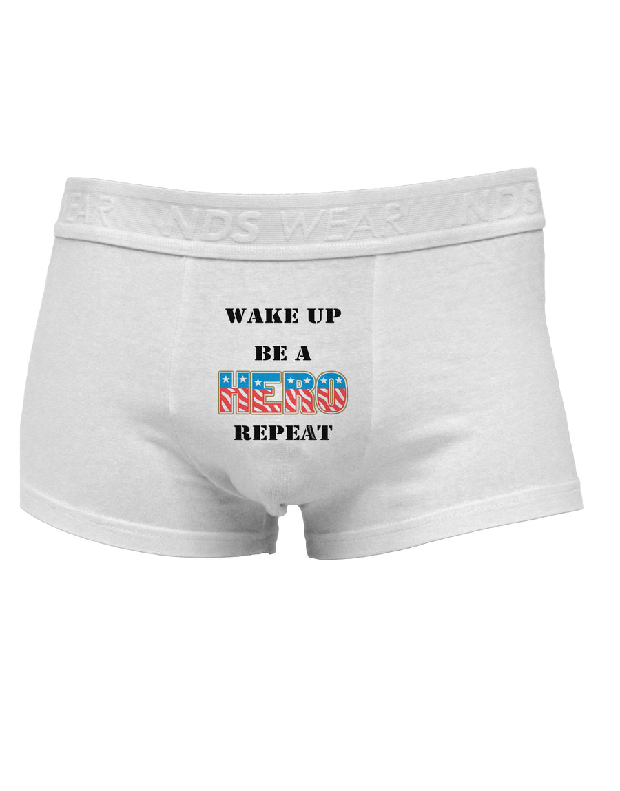 Wake Up Be A Hero Repeat Mens Cotton Trunk Underwear by TooLoud-Men's Trunk Underwear-NDS Wear-White-Small-Davson Sales