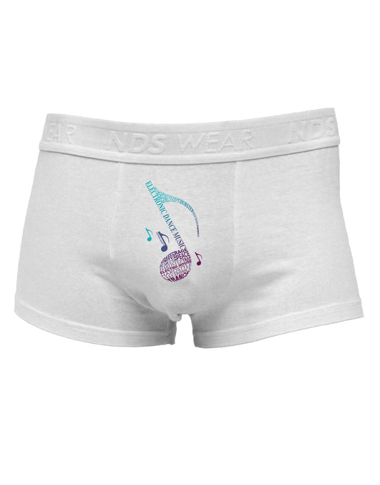Music Note Typography Mens Cotton Trunk Underwear-Men's Trunk Underwear-NDS Wear-White-Small-Davson Sales