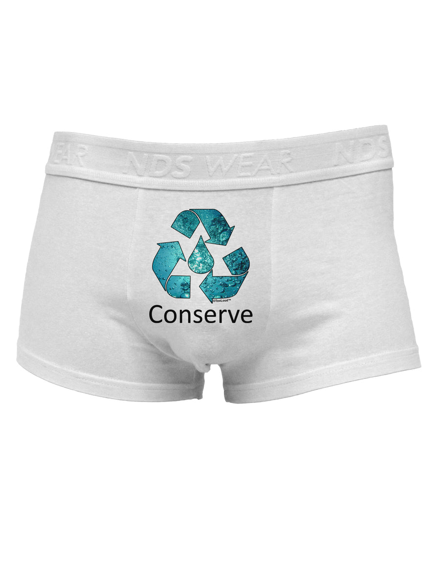 Water Conservation Text Mens Cotton Trunk Underwear by TooLoud-Men's Trunk Underwear-NDS Wear-White-Small-Davson Sales