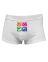 PLUR Squares Color Mens Cotton Trunk Underwear-Men's Trunk Underwear-NDS Wear-White-Small-Davson Sales