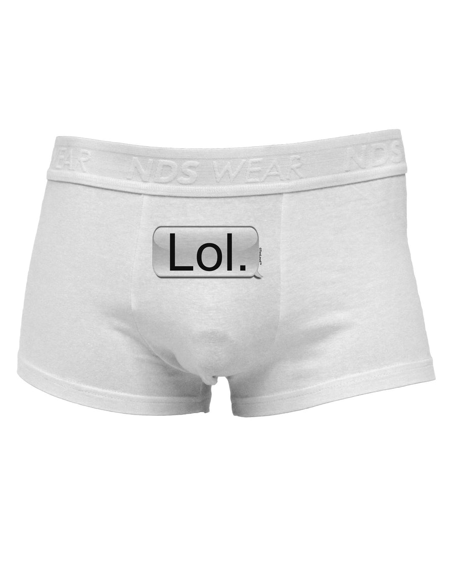 Lol Text Bubble Mens Cotton Trunk Underwear-Men's Trunk Underwear-NDS Wear-White-Small-Davson Sales