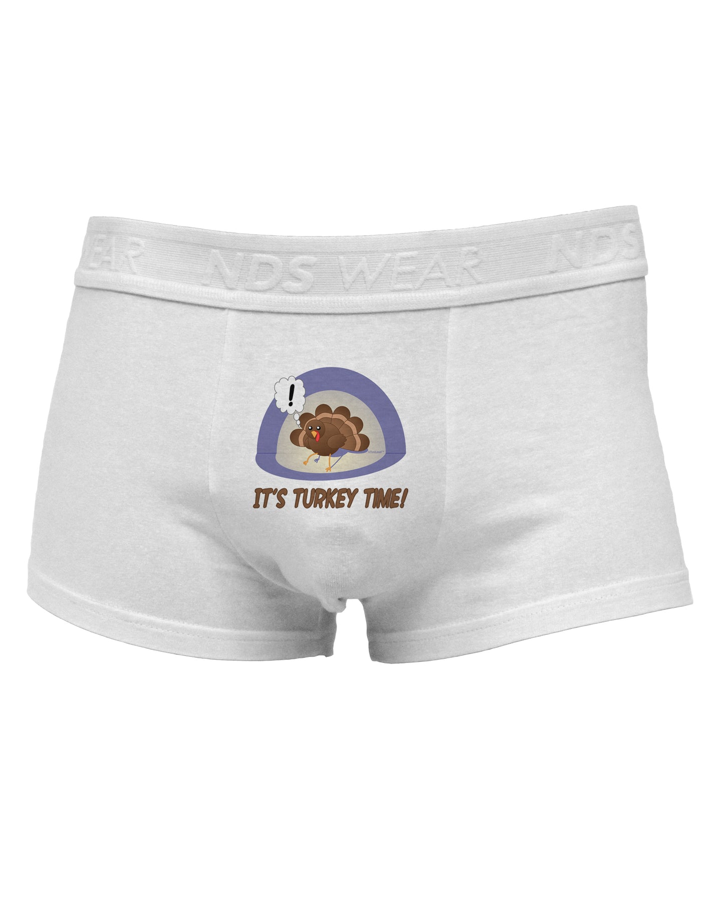 Escaping Turkey - Turkey Time Funny Mens Cotton Trunk Underwear-Men's Trunk Underwear-TooLoud-White-Small-Davson Sales