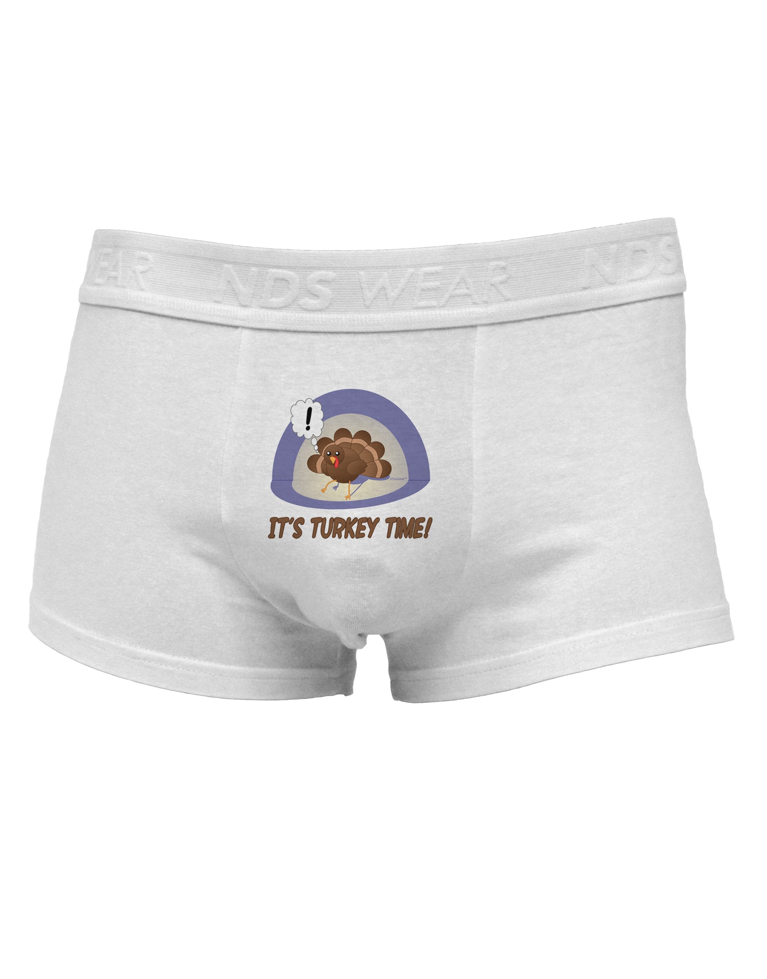 Escaping Turkey - Turkey Time Funny Mens Cotton Trunk Underwear-Men's Trunk Underwear-TooLoud-White-Small-Davson Sales
