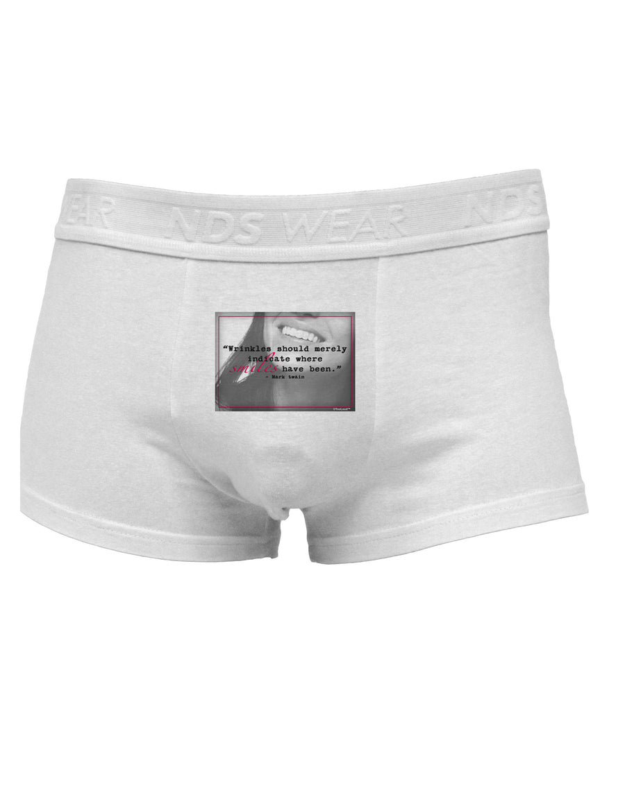 Where Smiles Mark Twain Mens Cotton Trunk Underwear-Men's Trunk Underwear-NDS Wear-White-Small-Davson Sales