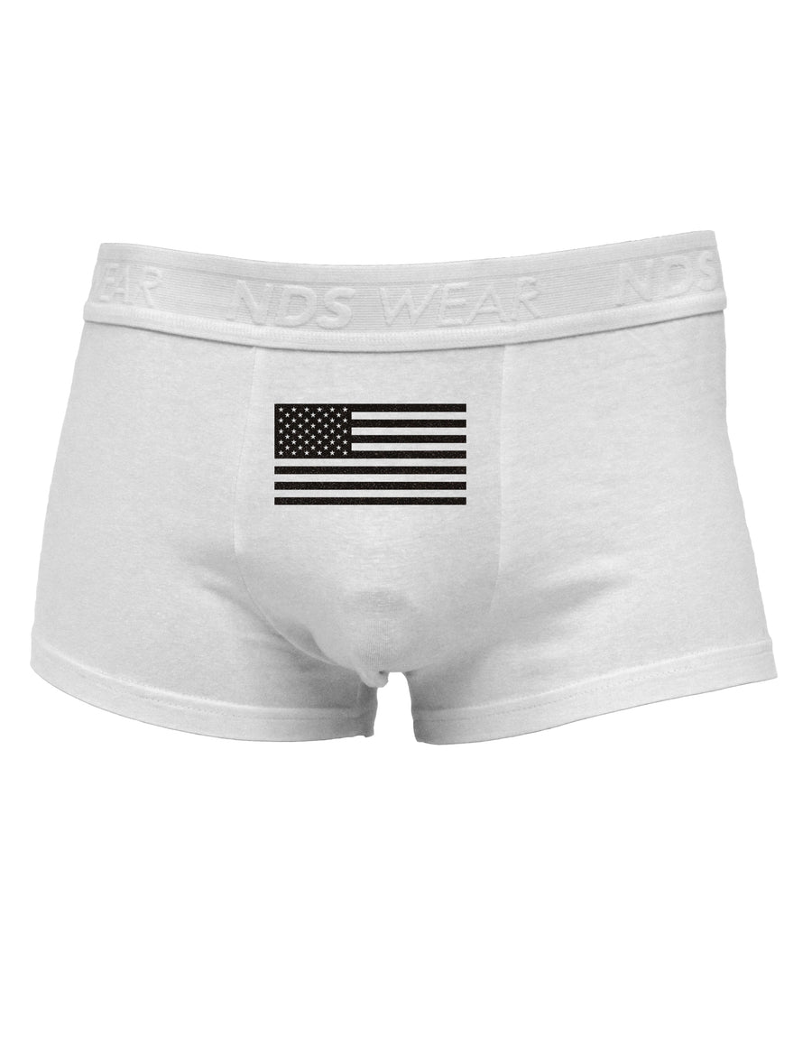 American Flag Glitter - Black Mens Cotton Trunk Underwear-Men's Trunk Underwear-NDS Wear-White-Small-Davson Sales
