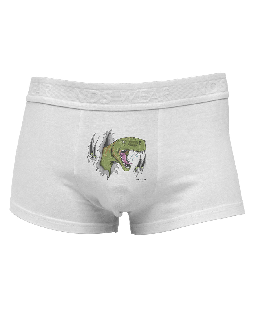 Green Dinosaur Breaking Free Mens Cotton Trunk Underwear by TooLoud-Men's Trunk Underwear-NDS Wear-White-Small-Davson Sales