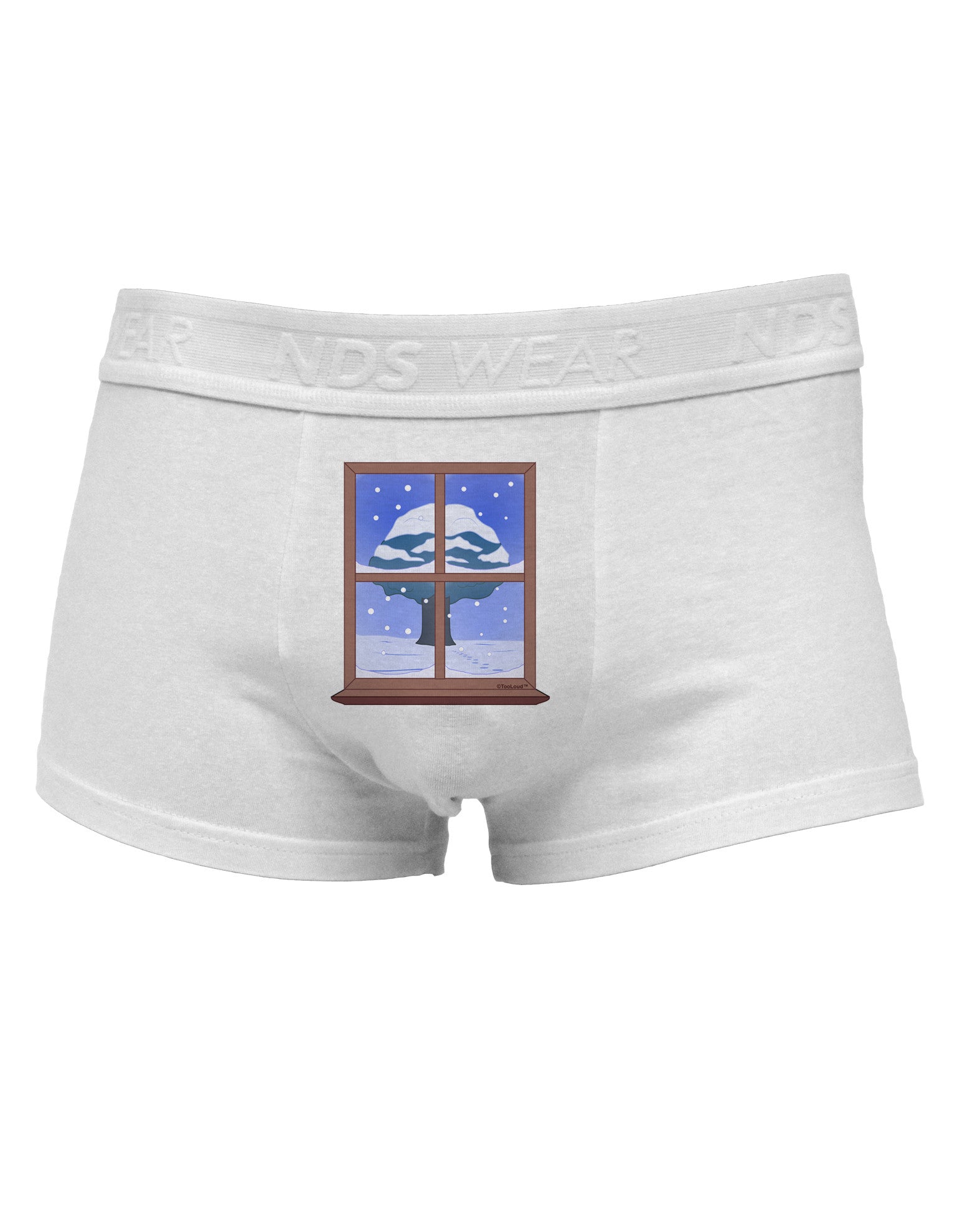 Frosty Window Design Mens Cotton Trunk Underwear-Men's Trunk Underwear-TooLoud-White-Small-Davson Sales