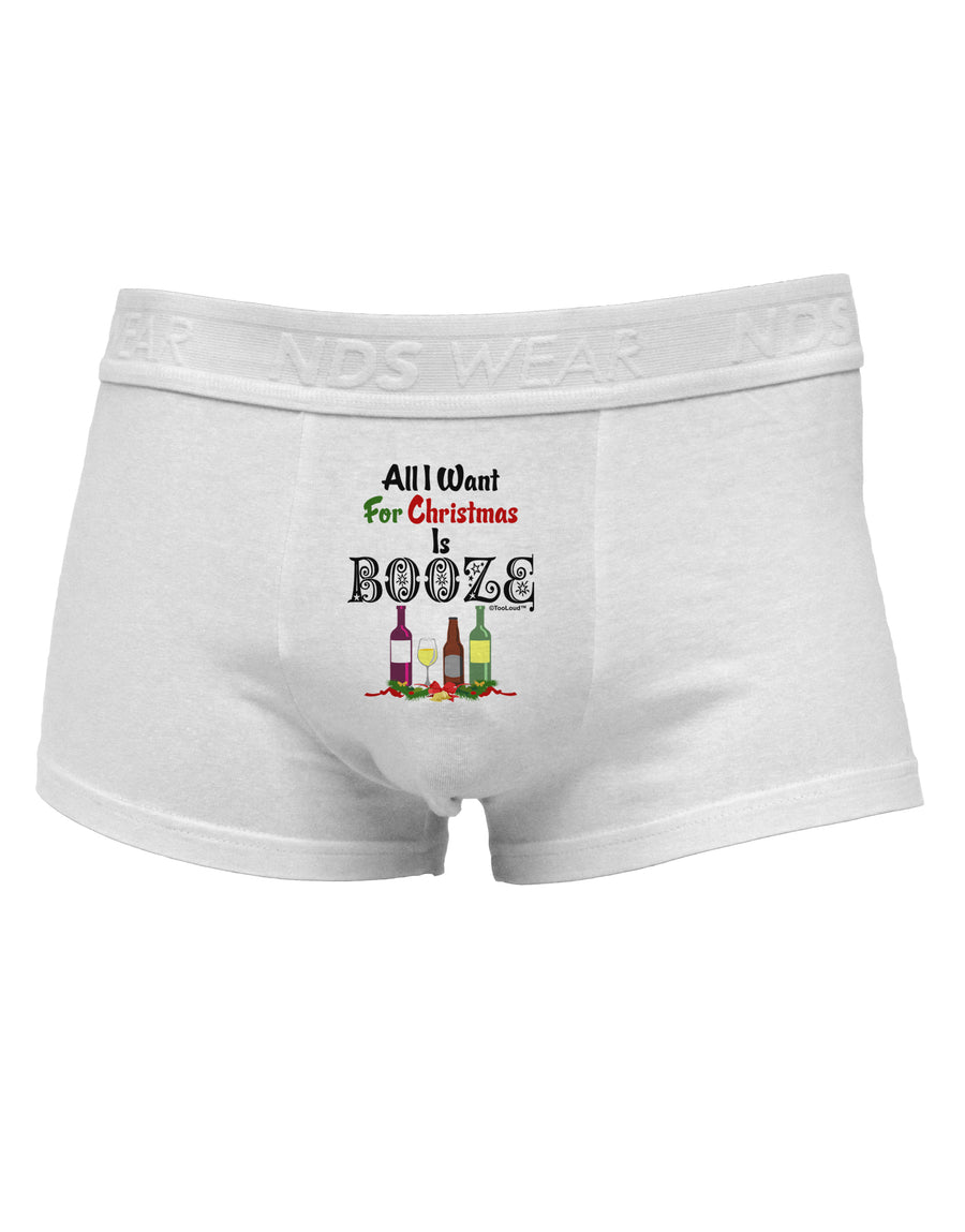 All I Want Is Booze Mens Cotton Trunk Underwear-Men's Trunk Underwear-NDS Wear-White-Small-Davson Sales