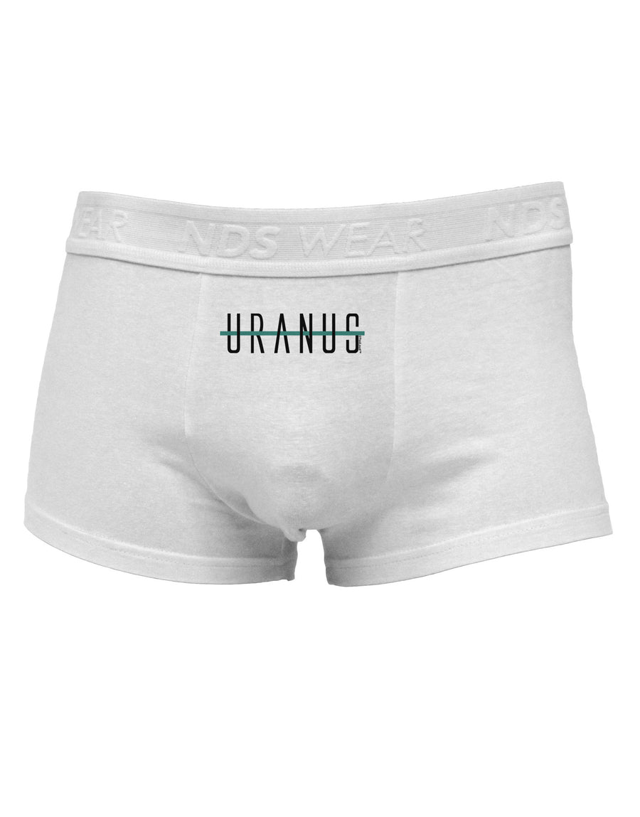 Planet Uranus Text Only Mens Cotton Trunk Underwear-Men's Trunk Underwear-NDS Wear-White-Small-Davson Sales