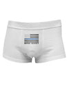 Honor Respect Blue Line Mens Cotton Trunk Underwear-Men's Trunk Underwear-NDS Wear-White-Small-Davson Sales