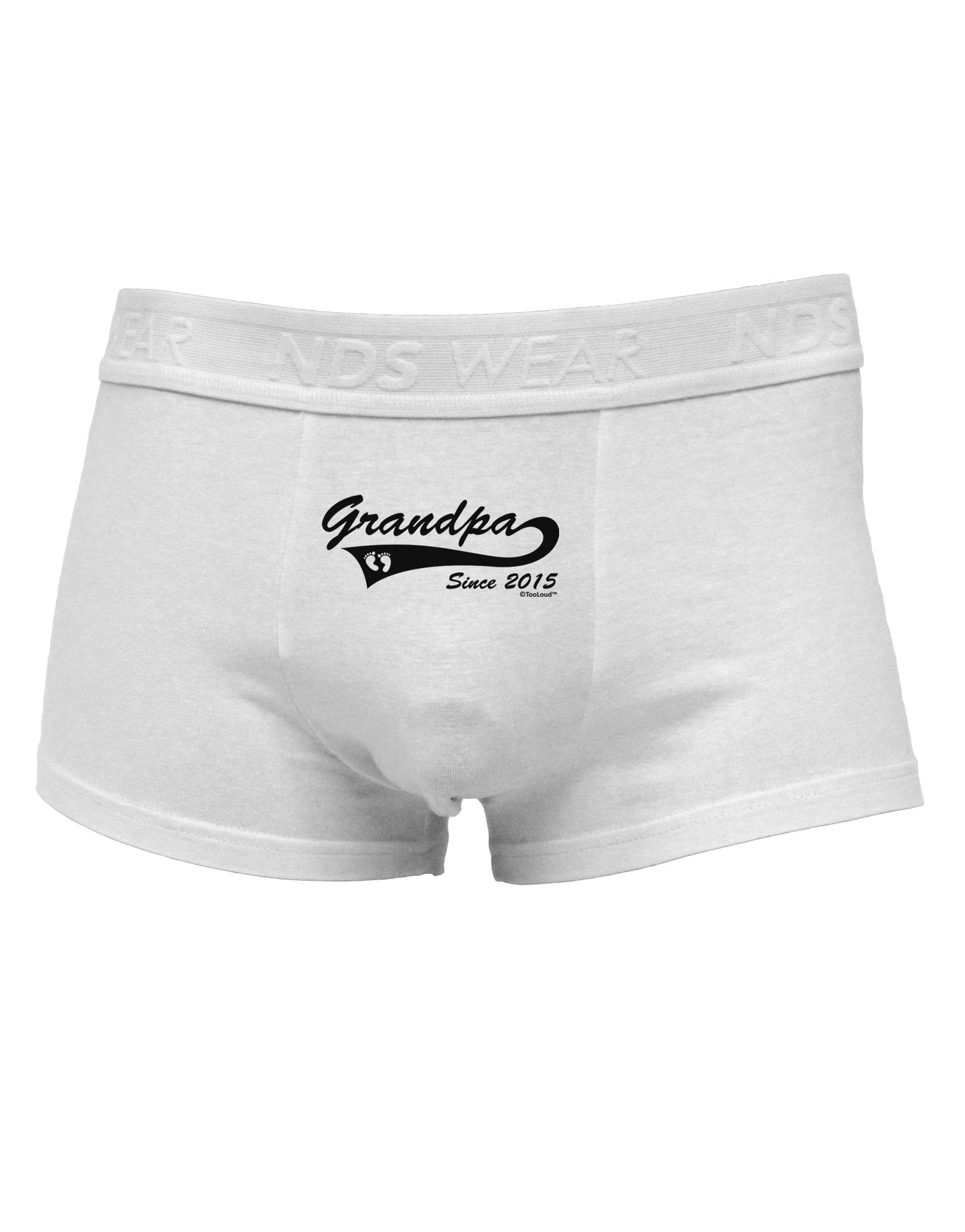 Grandpa Since 2015 Mens Cotton Trunk Underwear by TooLoud-Men's Trunk Underwear-TooLoud-White-Small-Davson Sales