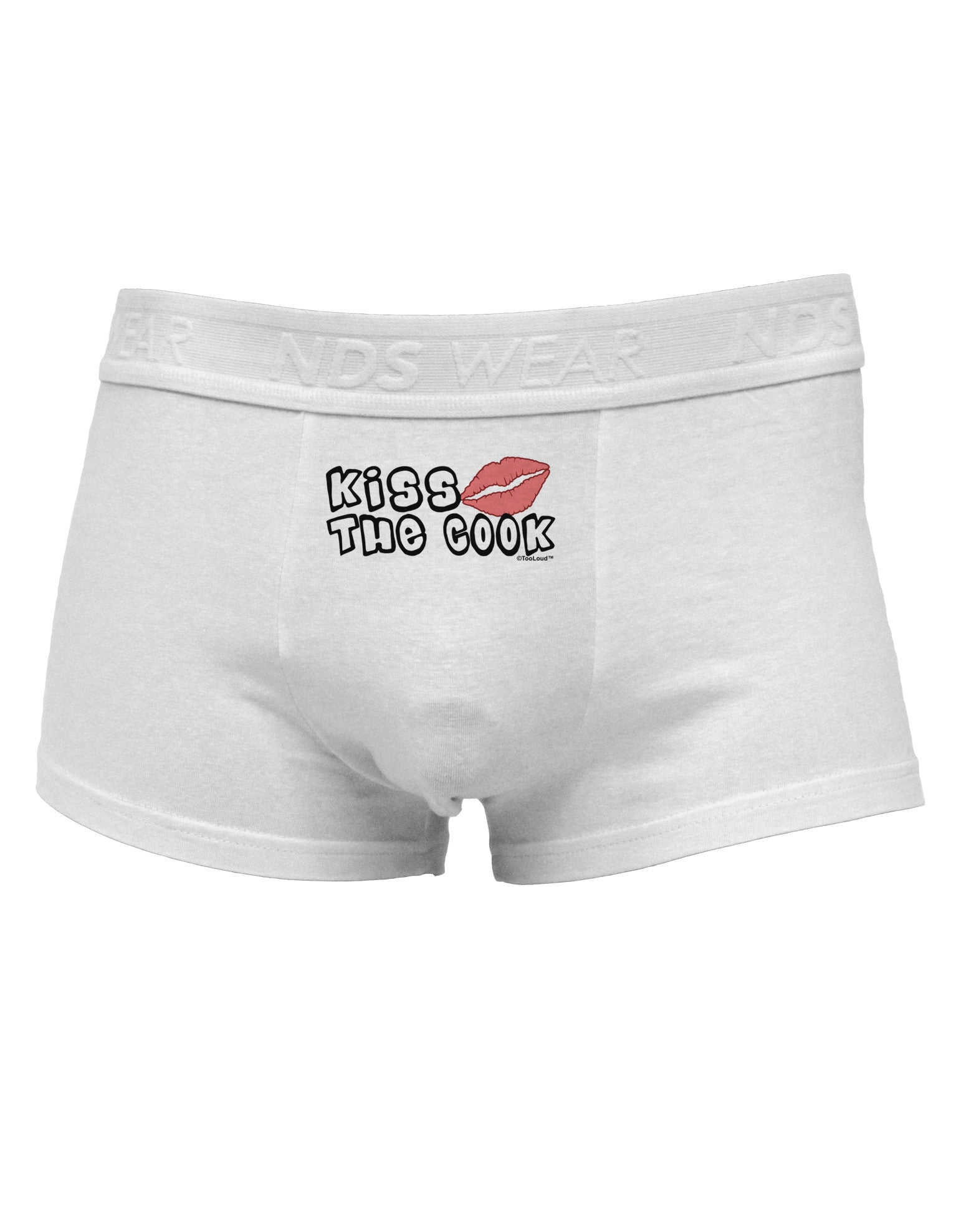 Kiss the Cook With Lips Mens Cotton Trunk Underwear by TooLoud-Men's Trunk Underwear-NDS Wear-White-Small-Davson Sales